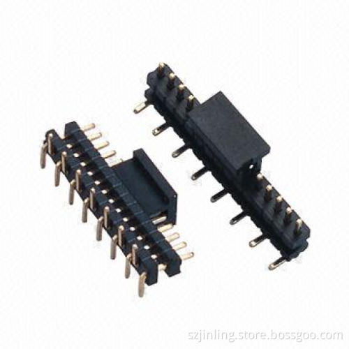 1.27mm pin header single, row SMT type with cap